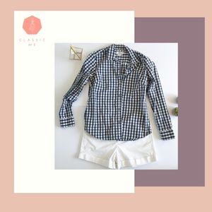 Vineyard blouse White and blue Checkboard